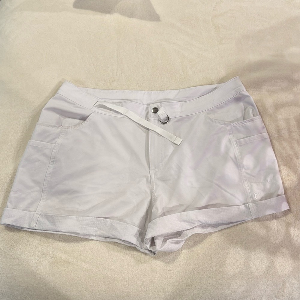 Zyia Women's White Shorts with cuff